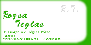 rozsa teglas business card
